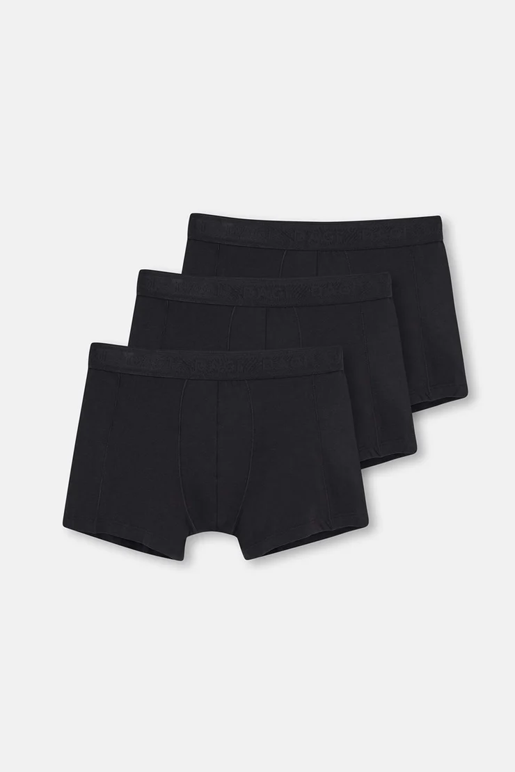 Siyah Basic Modal 3'lü Boxer